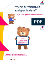 Proyecto de Autonomía - 2° Semana - 3°, 4° y 5° Secundaria