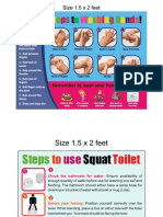 Size 1.5 X 2 Feet: Steps To Washing Hands: 1. Wet Hands and Apply Soap Palm To Palm
