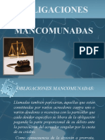 OBLIGACIONES MANCOMUNADAS