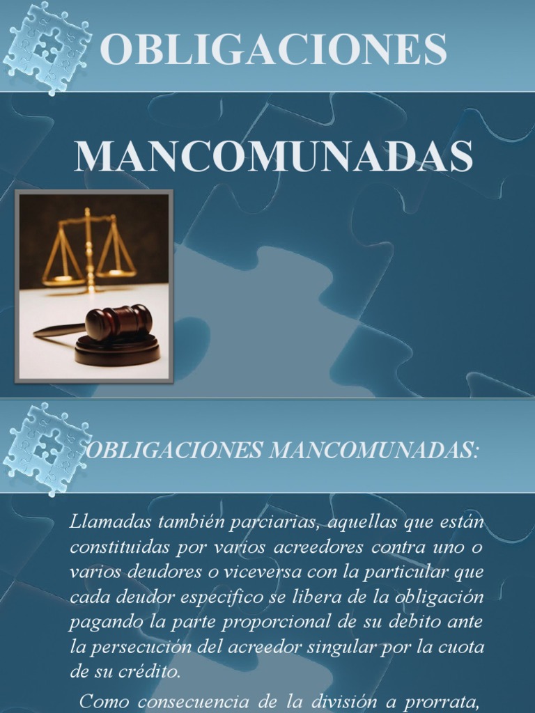 Diferencias entre obligaciones mancomunadas y solidarias | PDF | Pagos ...