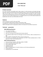 User Manual: RCW-2000 Specifications