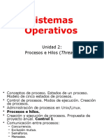 Sistemas Operativos 1 Unidad 2 Procesos e Hilos