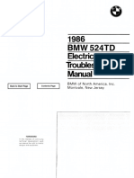 1986 BMW 524TD Electrical Troubleshooting Manual