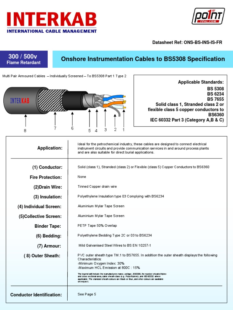 Onshore Cable Specification | PDF | Wire | Electromagnetism
