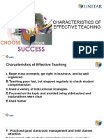 Characteristics of Good Teaching (T1.1)