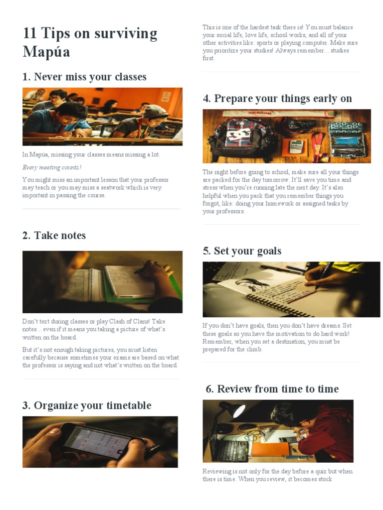 11 Tips On Surviving School | PDF | Visual Perception | Eye