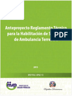 Reglamento Tecnico Ambulancias, Republica Dominicana PDF