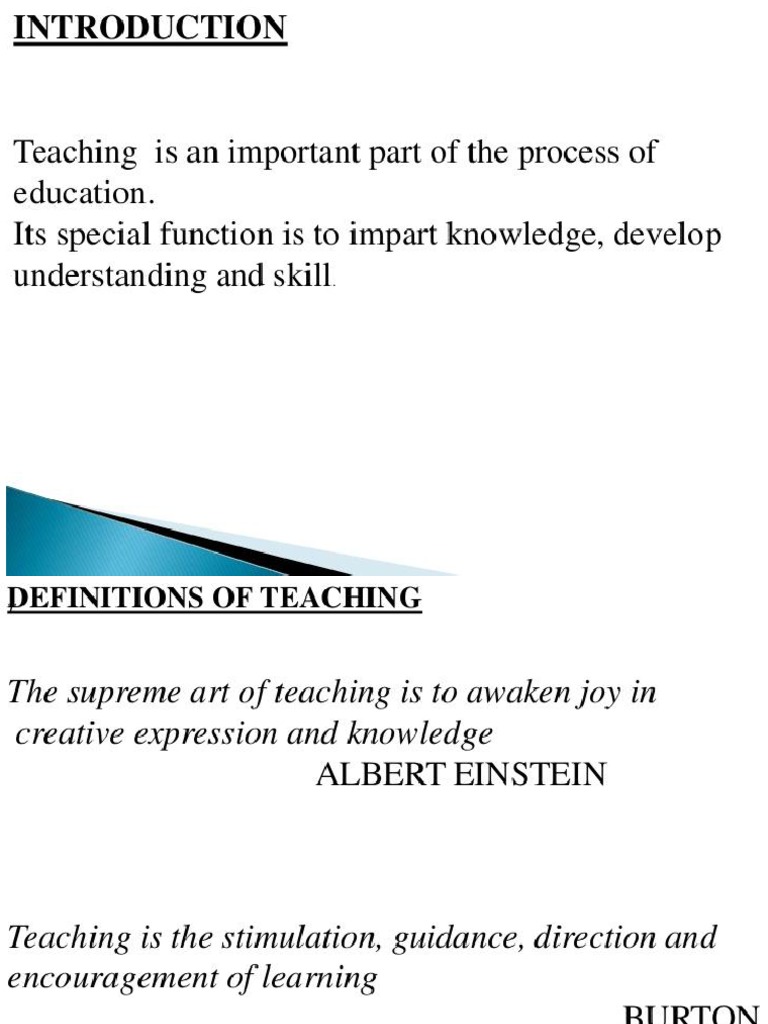 Concept of Teaching | PDF