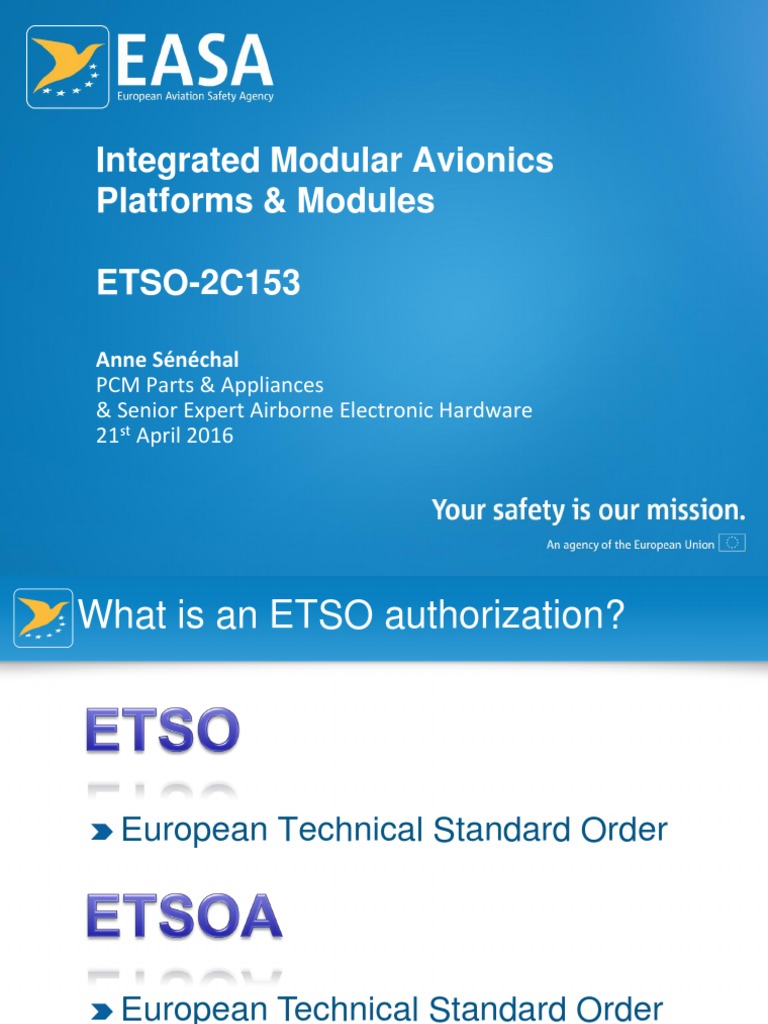 ETSO-2C153: IMA Certification Overview | PDF | Interface (Computing ...