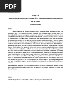 Case Digest, JD2A, 4. Tan vs CA, 1994, 