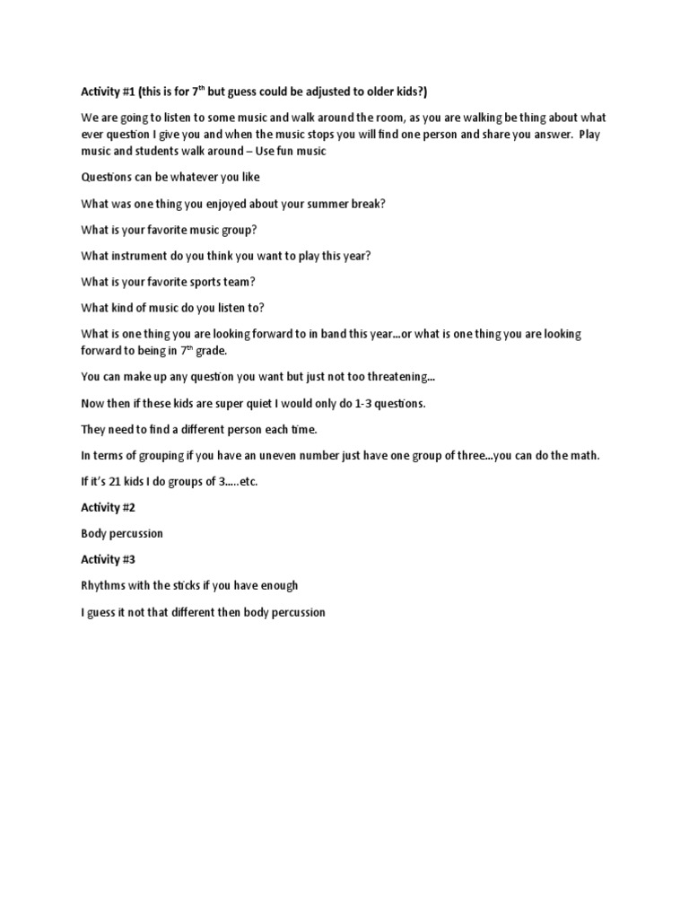 First Day of School Activities | PDF | Language Arts & Discipline ...