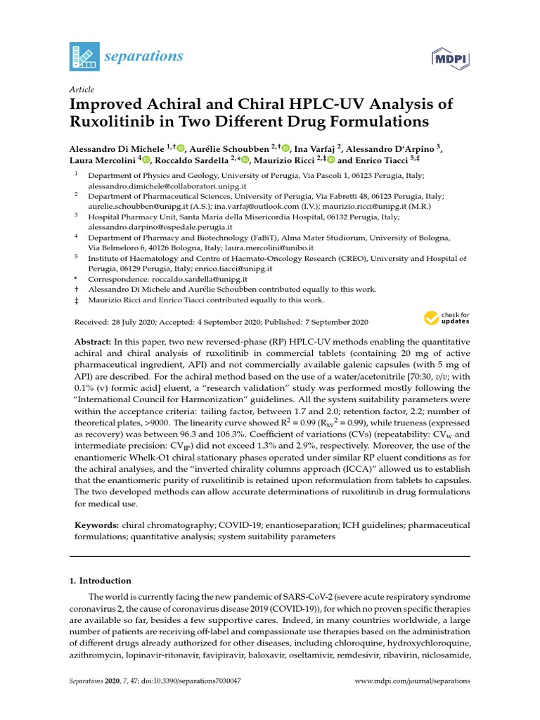 Separations 07 00047 PDF | PDF | High Performance Liquid Chromatography ...