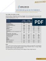 Jindal Saw - Q2 & H1 FY2019 Press Release