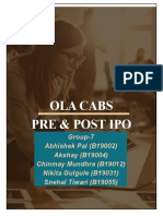 Ola Cabs Pre & Post Ipo