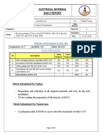 Electrical Internal Daily Report: Climate Information in The Site Tasks Information