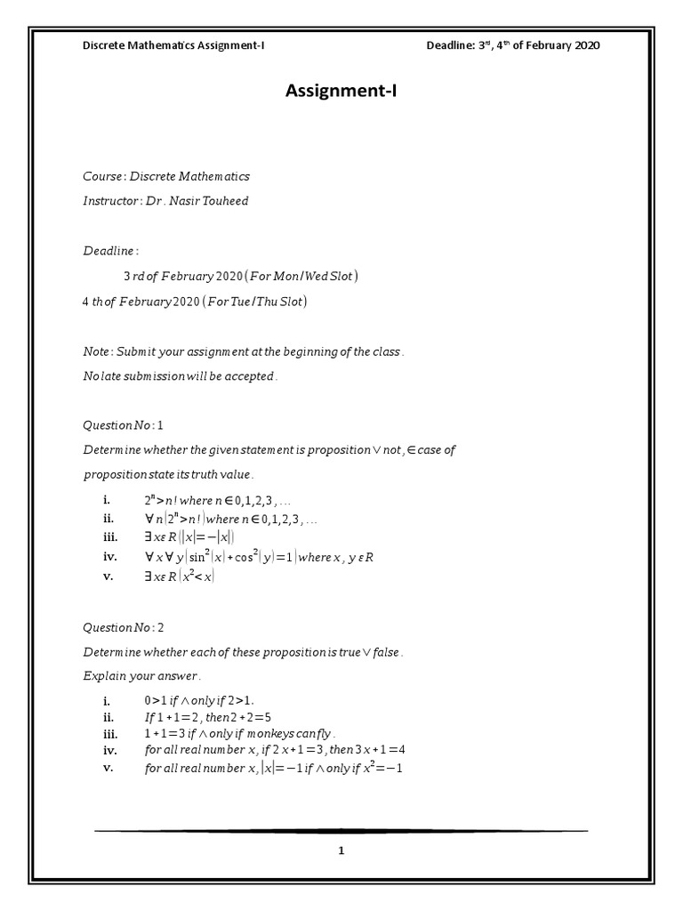 Assignment I | PDF | Teaching Methods & Materials | Science & Mathematics
