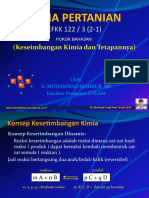 Keseimbangan Kimia Dan Tetapan Keseimbangan