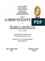 Academic Excellence Awards: Lorde O. Española Iii