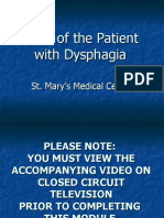 Care of The Patient With Dysphagia