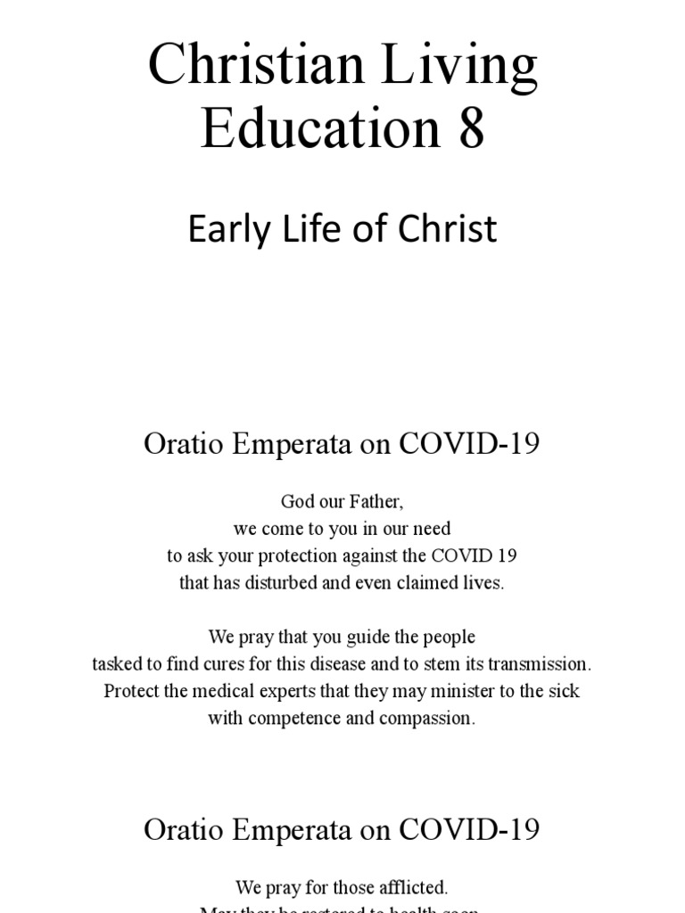 Christian Living Education 8 | PDF | Gospel Of Mark | Gospel Of Matthew