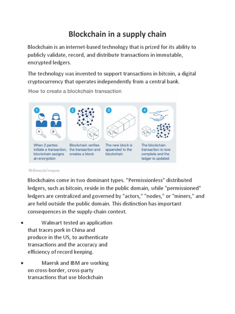 Blockchain Applications in Supply Chains | PDF | Business | Computers