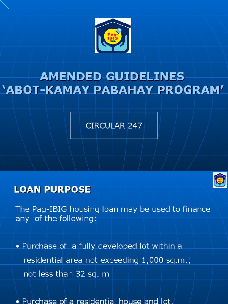 Pag-IBIG Housing Loan Guidelines | PDF | Loans | Mortgage Loan