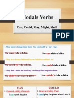 Modals Verbs: Can, Could, May, Might, Shall