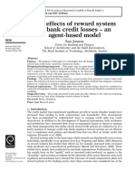 The Effects of Reward System On Bank Credit Losses - An Agent-Based Model