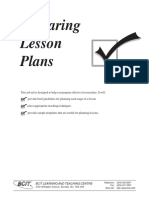 Preparing Lesson Plans: Bcit Learning and Teaching Centre
