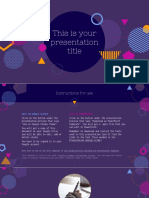 Powerpoint template purple geometric shapes