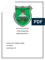 The University of Jordan Faculty of Engineering Engineering Statistics 2