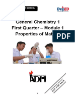 General Chemistry 1 First Quarter - Module 1 Properties of Matter