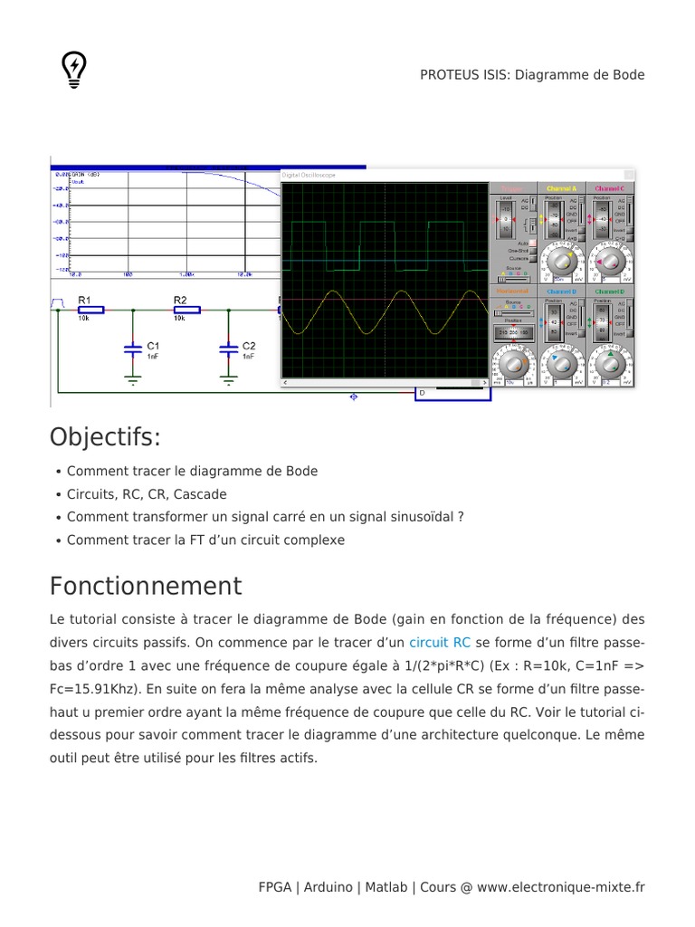 Tracer un Diagramme de Bode avec Proteus PDF — free download