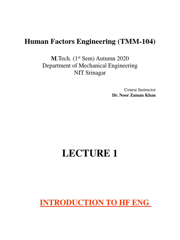 Introduction to Human Factors Engineering | PDF | Muscle Contraction ...