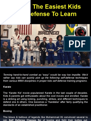 What Is The Easiest Kids Self Defense To Learn Pdf
