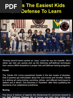 What Is The Easiest Kids Self Defense To Learn Pdf