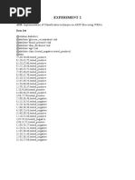 Experiment 2: AIM: Implementation of Classification Technique On ARFF Files Using WEKA Data Set