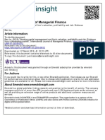 International Journal of Managerial Finance: Article Information