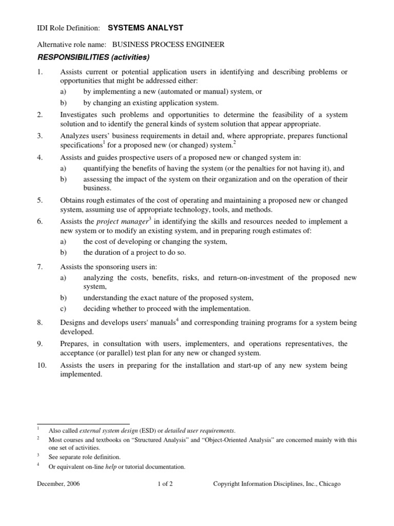 Analyst | PDF | Business | Technology & Engineering