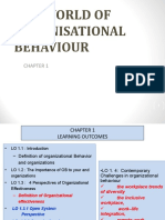 Chapter 1 - Introduction To Organizational Behaviour - Revised
