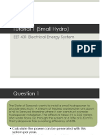 Tutorial 1 (Small Hydro) : EET 431 Electrical Energy System