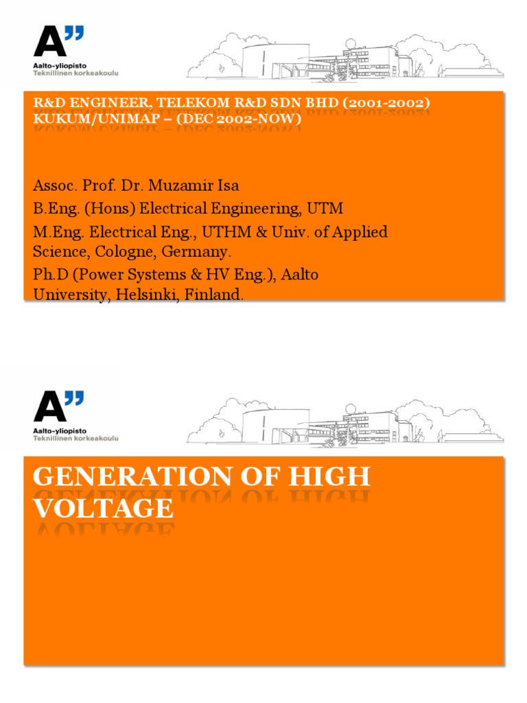 High Voltage Generation Techniques | PDF | Transformer | Capacitor