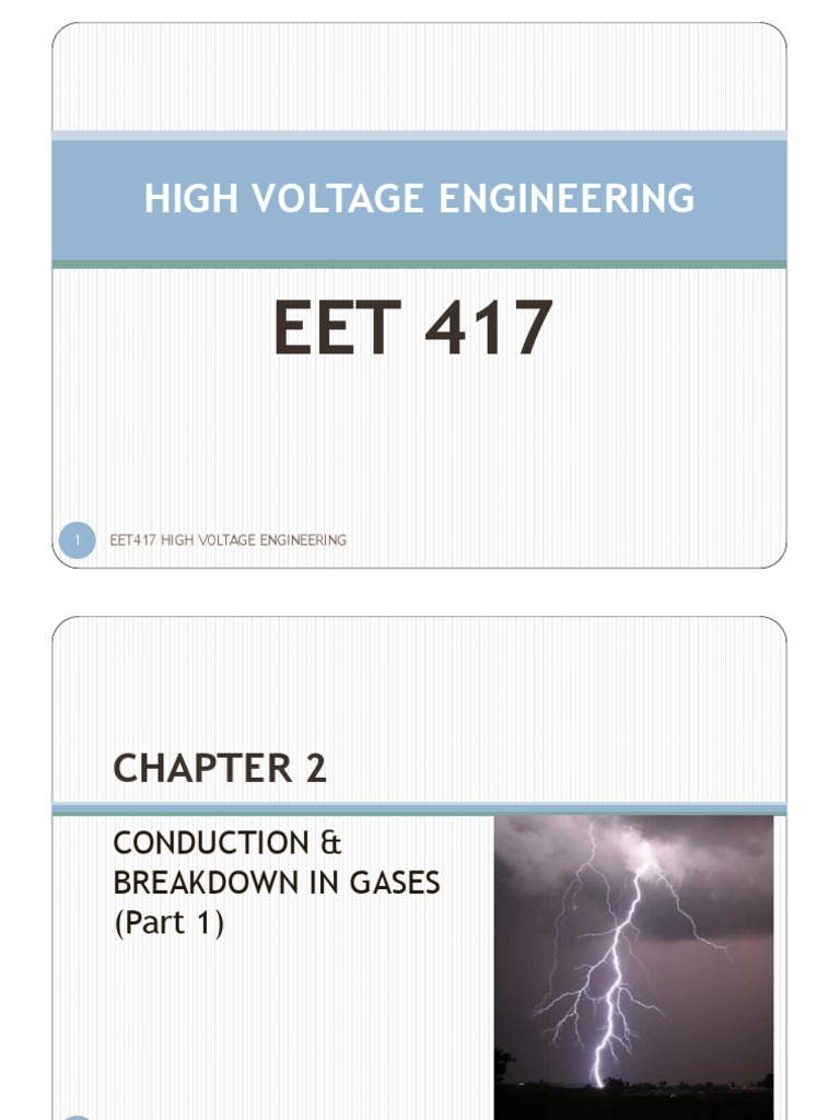 Breakdown Mechanisms in Gases | PDF | Ionization | Electrical Breakdown