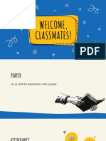 Welcome, Classmates!