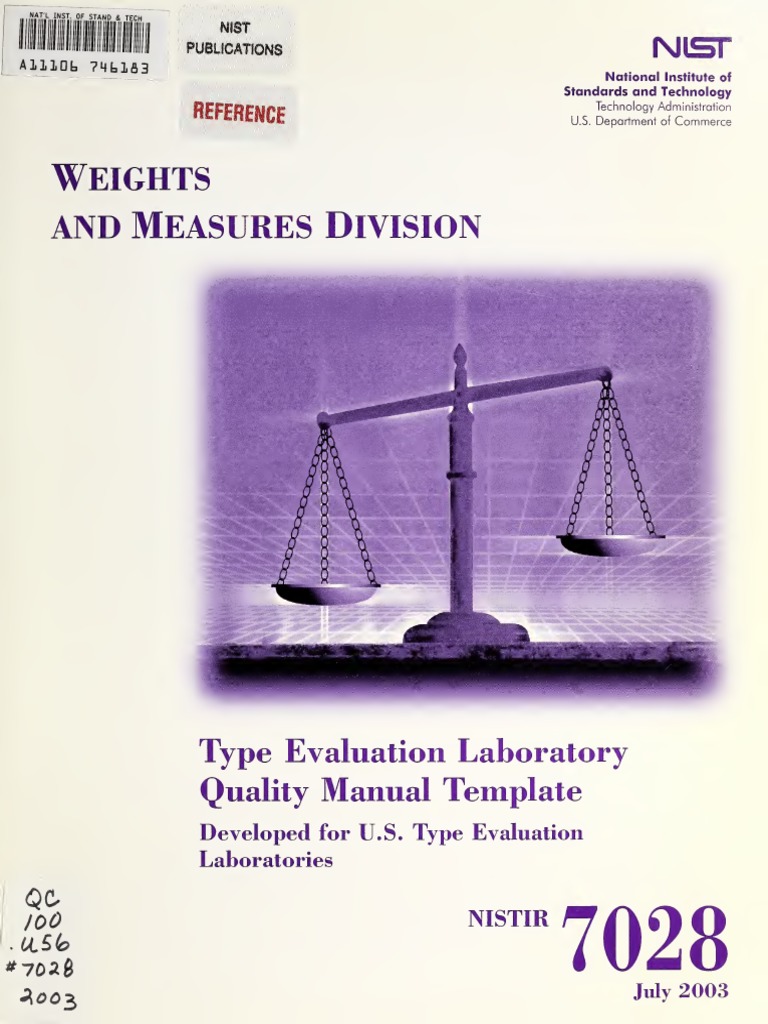 Weights Measures Manual PDF National Institute Of Standards And