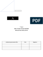 ""LLC 2018 YEAR 4-th QUARTER Financial Balance: Registration Number