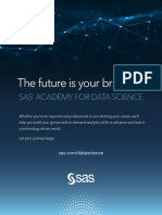 The Future Is Your Brilliance: SAS Academy For Data Science