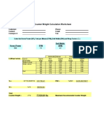 Gravity Takeup Counter Weight Calculation Worksheet: Belt Width Wrap Factor Horse Power FPM (BW) (C)