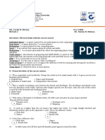 NWSSU Student Sport Skills Assessment Answers