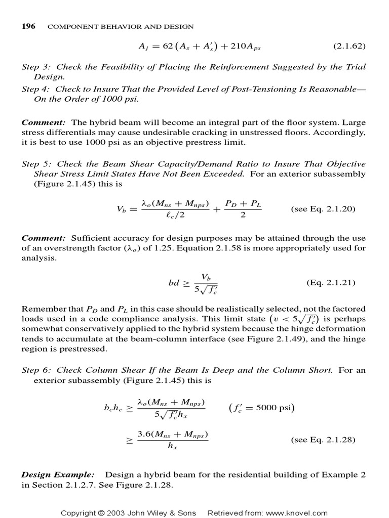 Seismic Design of Reinforced and Precast Concrete Buildings Part-Ii ...